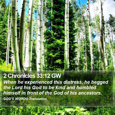 2 Chronicles 33:12 GW Bible Verse Image