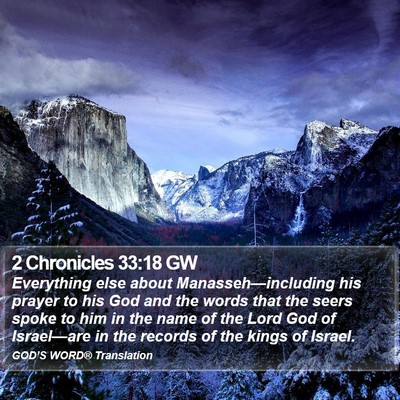 2 Chronicles 33:18 GW Bible Verse Image