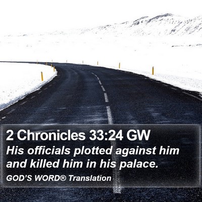 2 Chronicles 33:24 GW Bible Verse Image