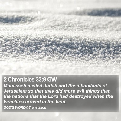 2 Chronicles 33:9 GW Bible Verse Image