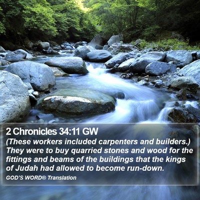 2 Chronicles 34:11 GW Bible Verse Image