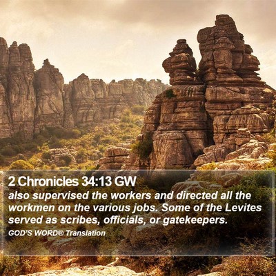 2 Chronicles 34:13 GW Bible Verse Image