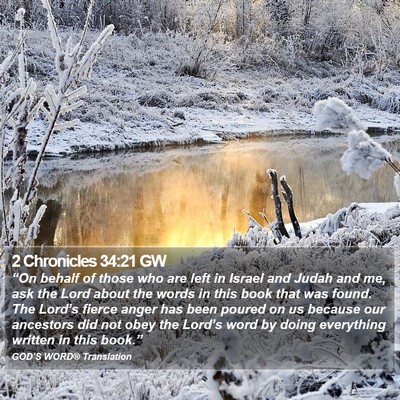 2 Chronicles 34:21 GW Bible Verse Image