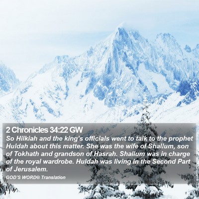 2 Chronicles 34:22 GW Bible Verse Image