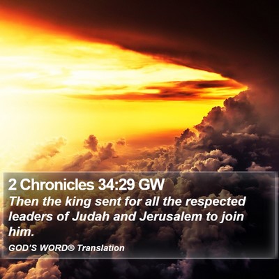 2 Chronicles 34:29 GW Bible Verse Image