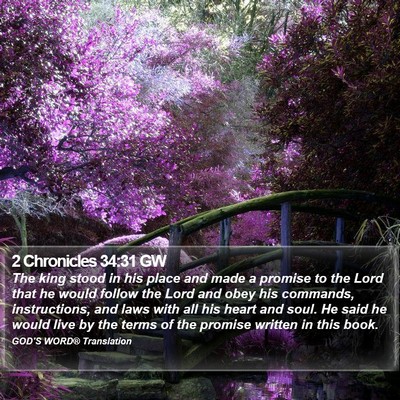 2 Chronicles 34:31 GW Bible Verse Image