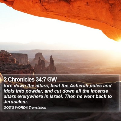 2 Chronicles 34:7 GW Bible Verse Image