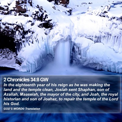 2 Chronicles 34:8 GW Bible Verse Image