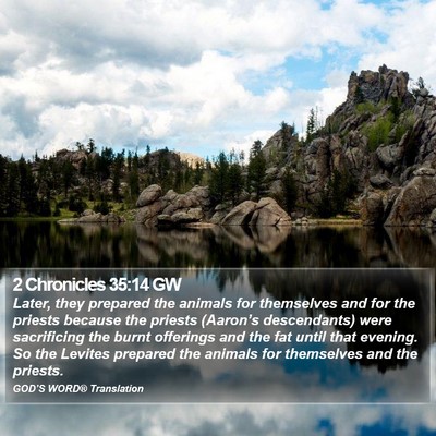 2 Chronicles 35:14 GW Bible Verse Image