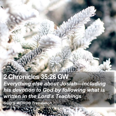 2 Chronicles 35:26 GW Bible Verse Image