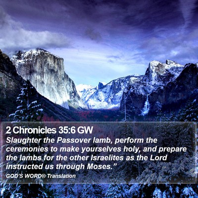 2 Chronicles 35:6 GW Bible Verse Image
