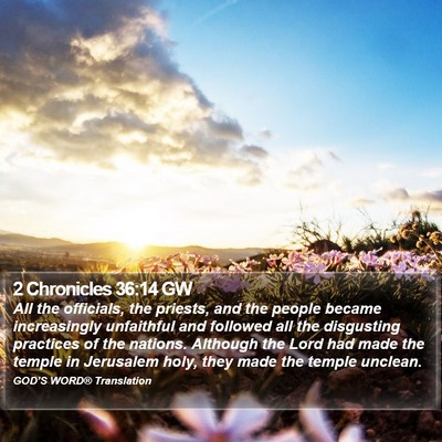 2 Chronicles 36:14 GW Bible Verse Image
