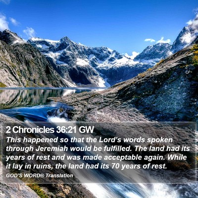 2 Chronicles 36:21 GW Bible Verse Image