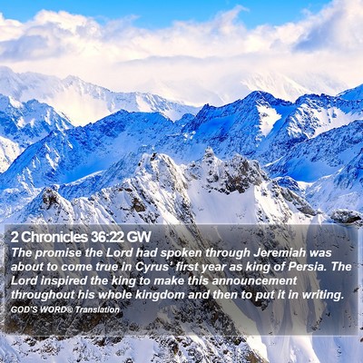 2 Chronicles 36:22 GW Bible Verse Image