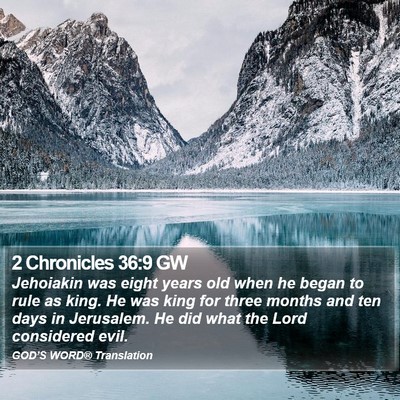 2 Chronicles 36:9 GW Bible Verse Image