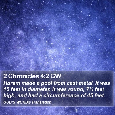 2 Chronicles 4:2 GW Bible Verse Image