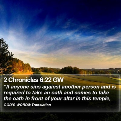 2 Chronicles 6:22 GW Bible Verse Image