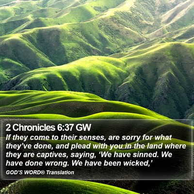 2 Chronicles 6:37 GW Bible Verse Image