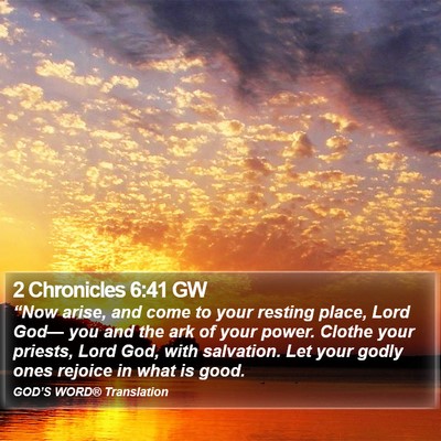 2 Chronicles 6:41 GW Bible Verse Image