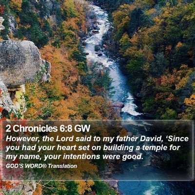 2 Chronicles 6:8 GW Bible Verse Image