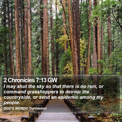 2 Chronicles 7:13 GW Bible Verse Image