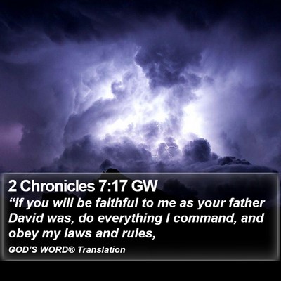 2 Chronicles 7:17 GW Bible Verse Image