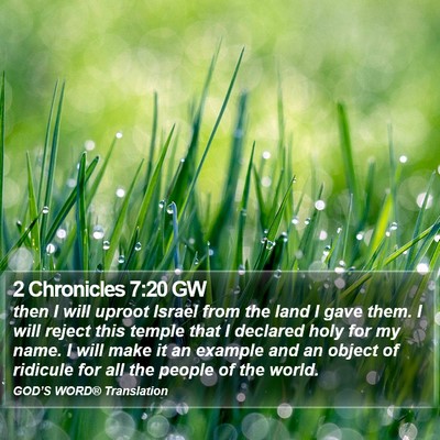 2 Chronicles 7:20 GW Bible Verse Image
