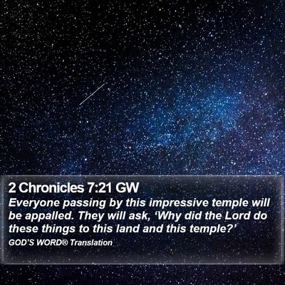 2 Chronicles 7:21 GW Bible Verse Image