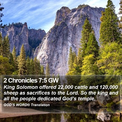 2 Chronicles 7:5 GW Bible Verse Image