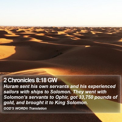 2 Chronicles 8:18 GW Bible Verse Image