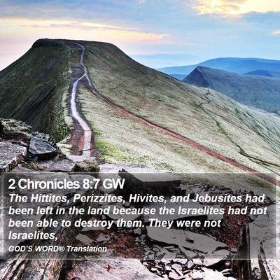 2 Chronicles 8:7 GW Bible Verse Image
