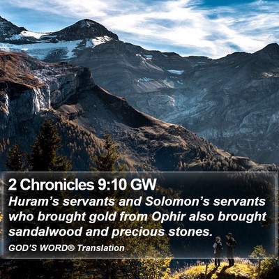 2 Chronicles 9:10 GW Bible Verse Image