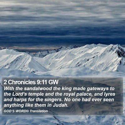 2 Chronicles 9:11 GW Bible Verse Image