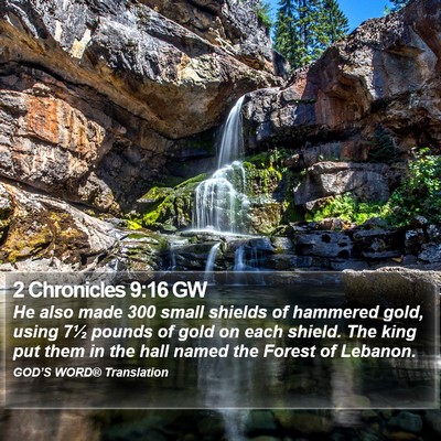 2 Chronicles 9:16 GW Bible Verse Image