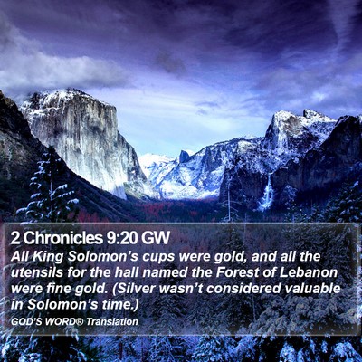 2 Chronicles 9:20 GW Bible Verse Image