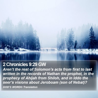 2 Chronicles 9:29 GW Bible Verse Image