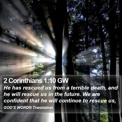 2 Corinthians 1:10 GW Bible Verse Image