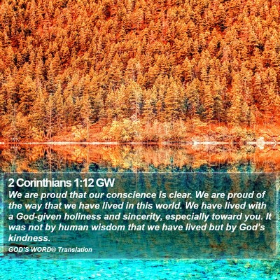 2 Corinthians 1:12 GW Bible Verse Image