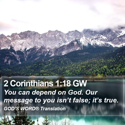 2 Corinthians 1:18 GW Bible Verse Image