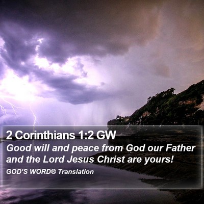 2 Corinthians 1:2 GW Bible Verse Image