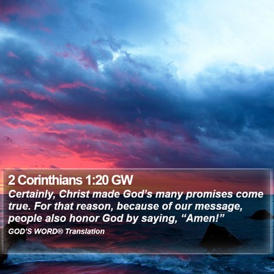 2 Corinthians 1:20 GW Bible Verse Image