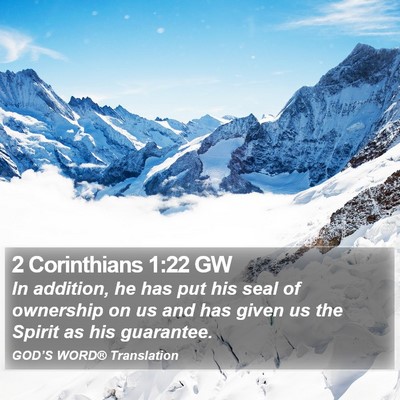 2 Corinthians 1:22 GW Bible Verse Image