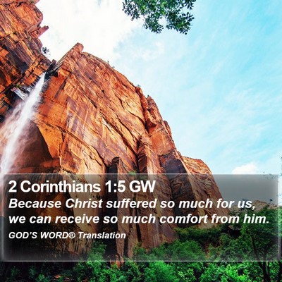2 Corinthians 1:5 GW Bible Verse Image