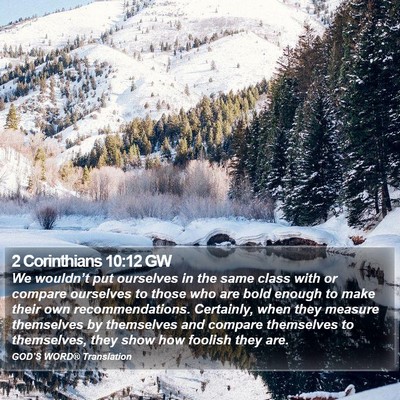 2 Corinthians 10:12 GW Bible Verse Image