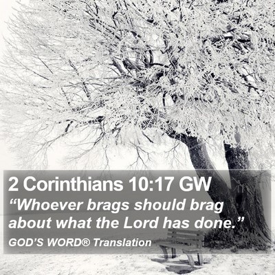 2 Corinthians 10:17 GW Bible Verse Image