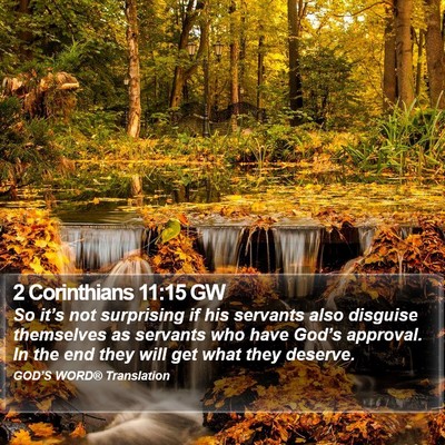 2 Corinthians 11:15 GW Bible Verse Image