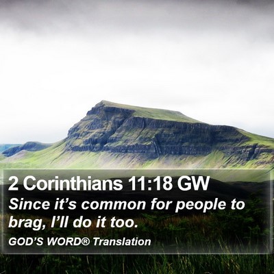 2 Corinthians 11:18 GW Bible Verse Image