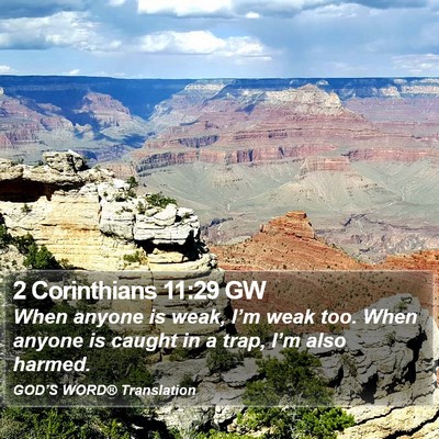 2 Corinthians 11:29 GW Bible Verse Image