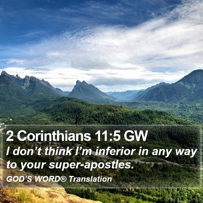 2 Corinthians 11:5 GW Bible Verse Image