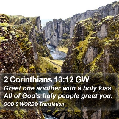 2 Corinthians 13:12 GW Bible Verse Image